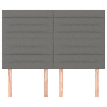 Табла за легло, тъмносива, 144x5x118/128 см, плат