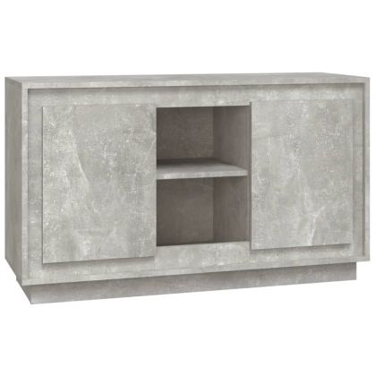 Сайдборд, бетонно сив, 102x35x60 см, инженерно дърво