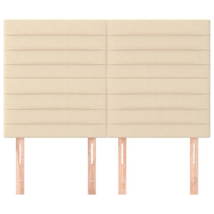 Табла за легло, кремава, 144x5x118/128 см, плат
