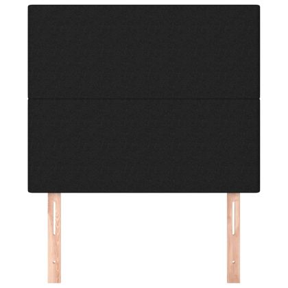 Табла за легло, черна, 80x5x118/128 см, плат