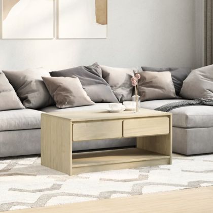 Кафе маса SAUDA, дъб, 99x55x45 см, борово дърво масив