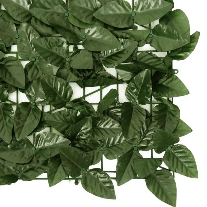 Балконски параван с тъмнозелени листа, 200x75 см