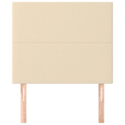 Табла за легло, кремава, 90x5x118/128 см, плат
