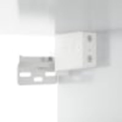 Огледален шкаф с LED, бетонно сив, 76x15x55 см