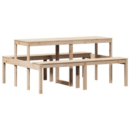Маса за пикник 160x134x75 см борово дърво масив