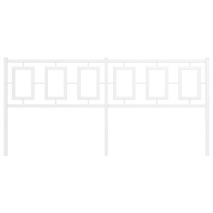 Метална резервна табла за легло, бяла, 180 см