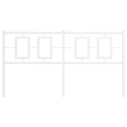 Метална резервна табла за легло, бяла, 150 см