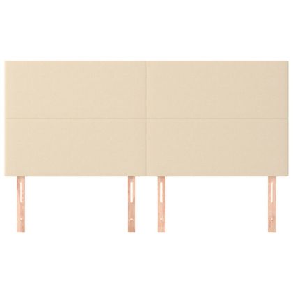 Табла за легло, кремава, 180x5x118/128 см, плат