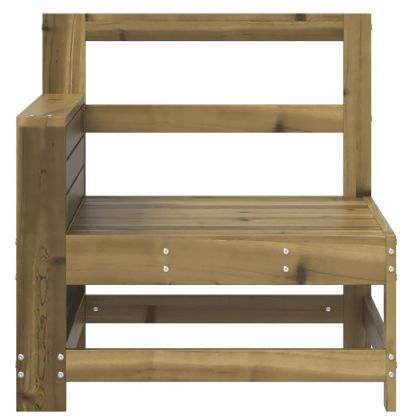 Градински диван с подлакътник и странична масичка