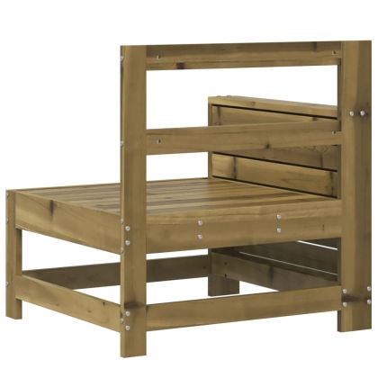 Градински диван с подлакътник и странична масичка