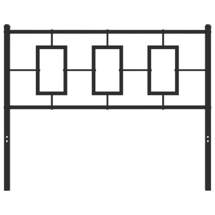 Метална резервна табла за легло, черна, 107 см
