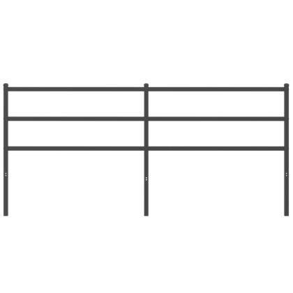 Метална резервна табла за легло, черна, 180 см