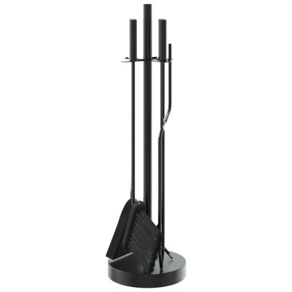Комплект инструменти за камина, 5 части, 18x66 см, стомана