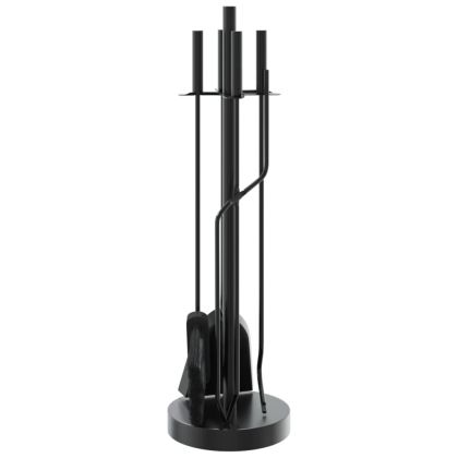 Комплект инструменти за камина, 5 части, 18x66 см, стомана