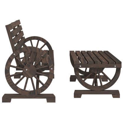 Градински лаундж комплект, 4 части, масивно чамово дърво