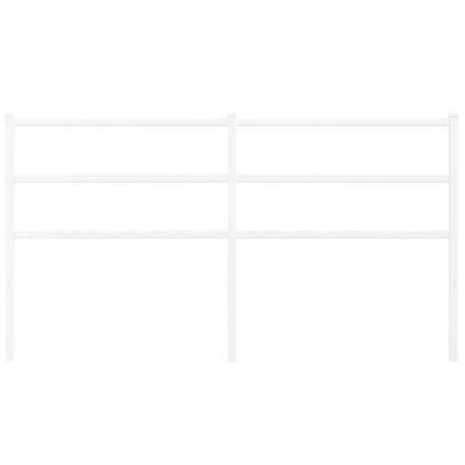 Метална резервна табла за легло, бяла, 160 см