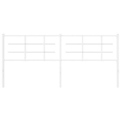 Метална резервна табла за легло, бяла, 200 см