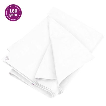 Брезент, 180 г/м², 3x6 м, бял, HDPE