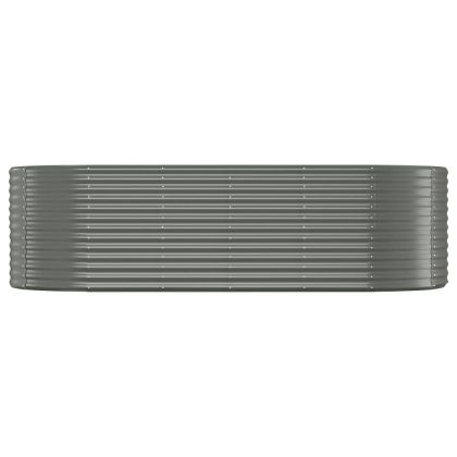 Градинска повдигната леха поцинкована стомана сиво