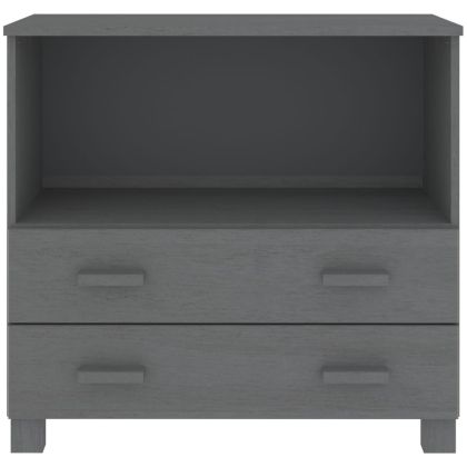 Сайдборд HAMAR, тъмносив, 85x35x80 см, борово дърво масив