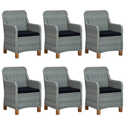 Градински трапезен комплект, 9 части, светлосив