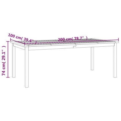 Градински трапезен комплект, 7 части, акациево дърво масив