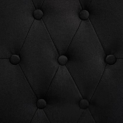 Трапезни столове, 4 бр, черни, текстил