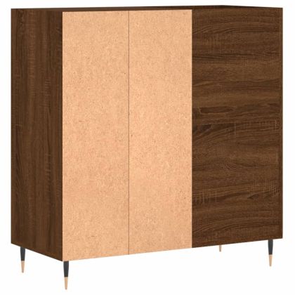 Шкаф за винилови плочи кафяв дъб 84,5x38x89 см инженерно дърво