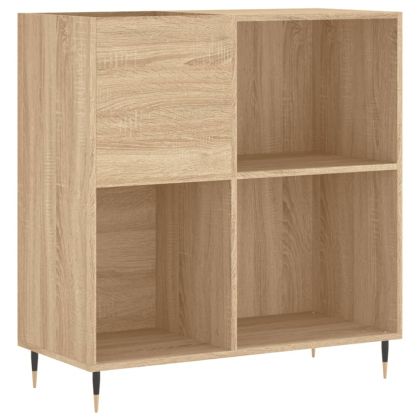 Шкаф за винилови плочи сонома дъб 84,5x38x89 см инженерно дърво