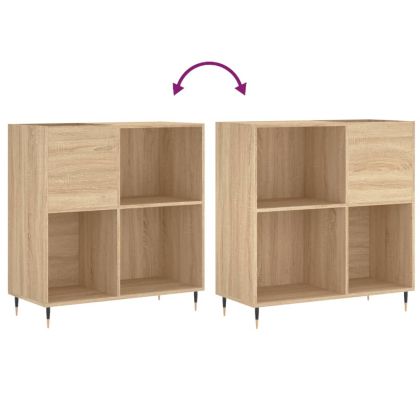 Шкаф за винилови плочи сонома дъб 84,5x38x89 см инженерно дърво
