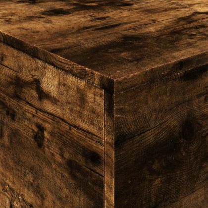 Маса за кафе с LED осветление, опушен дъб, 90x50x40 см