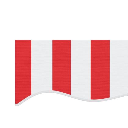 Резервно платнище за тенти, червено-бели ленти, 3,5x2,5 м