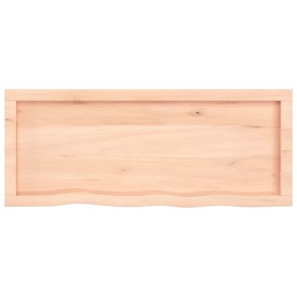 Плот за маса, 100x40x(2-6) см, необработен масивен дъб