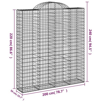 Габионни кошници арка 14 бр 200x50x220/240см поцинковано желязо