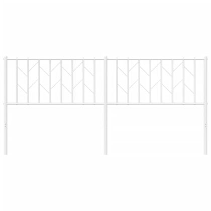 Метална резервна табла за легло, бяла, 180 см