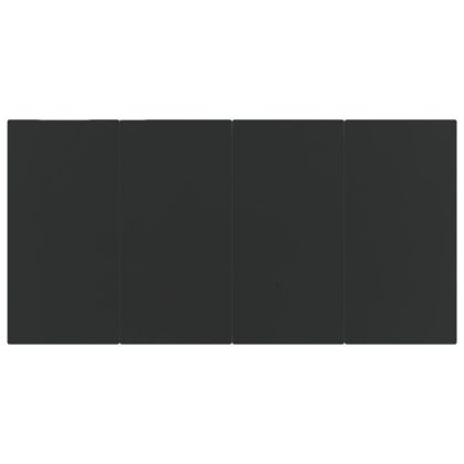 Градински трапезен комплект възглавници 5 части черен полиратан