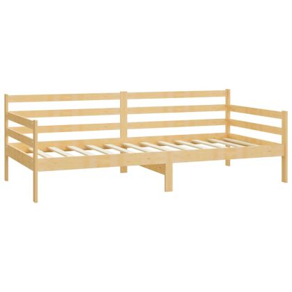 Дневно легло с матрак, 90x200 см, борово дърво масив