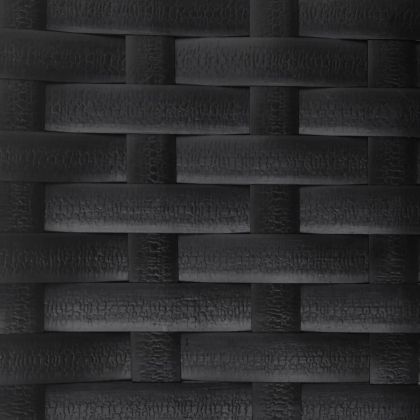 2-местна градинска пейка с възглавница, черна, полиратан