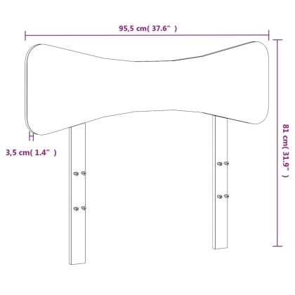 Горна табла, бяла, 90 см, масивно дърво бор
