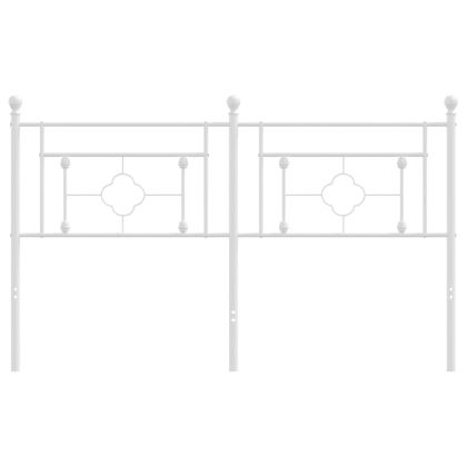 Метална резервна табла за легло, бяла, 150 см