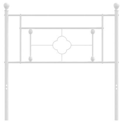 Метална резервна табла за легло, бяла, 100 см
