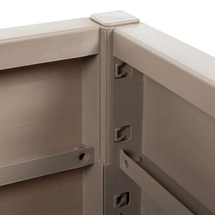 Градински сандък, светлокафяв, 80x36x35 см, PP