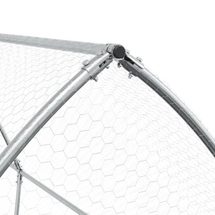 Клетка за пилета сребриста 400x105x182 см поцинкована стомана