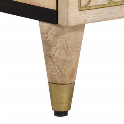 Нощни шкафчета, 2 бр, 40x33x46 см, манго масив