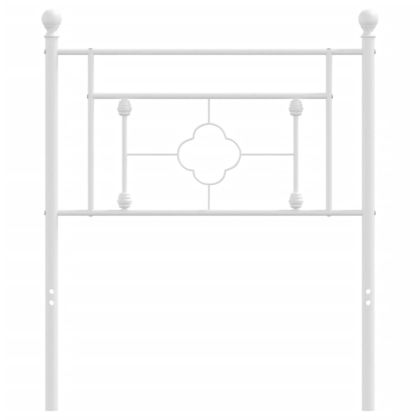 Метална резервна табла за легло, бяла, 75 см