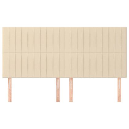 Табла за легло, кремава, 200x5x118/128 см, плат