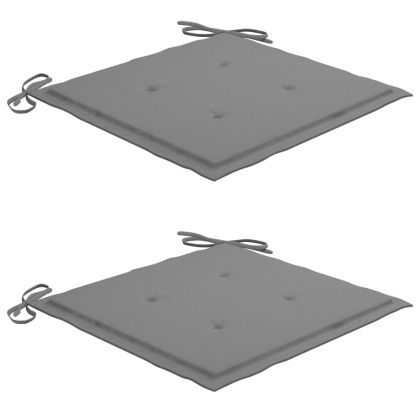Градински столове с възглавници, 2 бр, акация масив