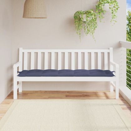 Възглавница за пейка нейви синьо 180x50x7 см Оксфорд плат