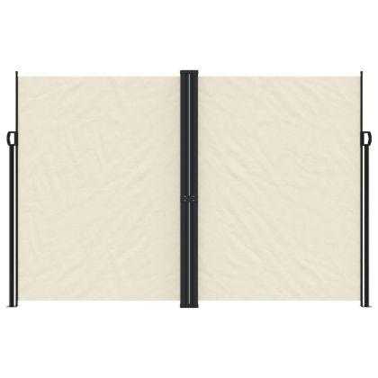 Прибираща се странична тента, кремава, 220x600 см