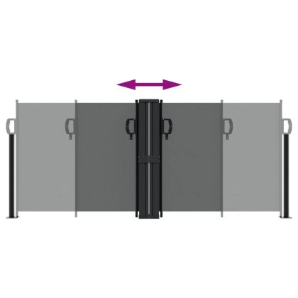 Прибираща се странична тента, антрацит, 100x600 см